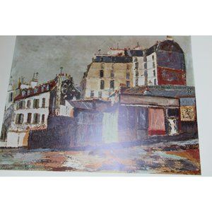 Maurice Utrillo Rue Ravignan Print Vintage 55081